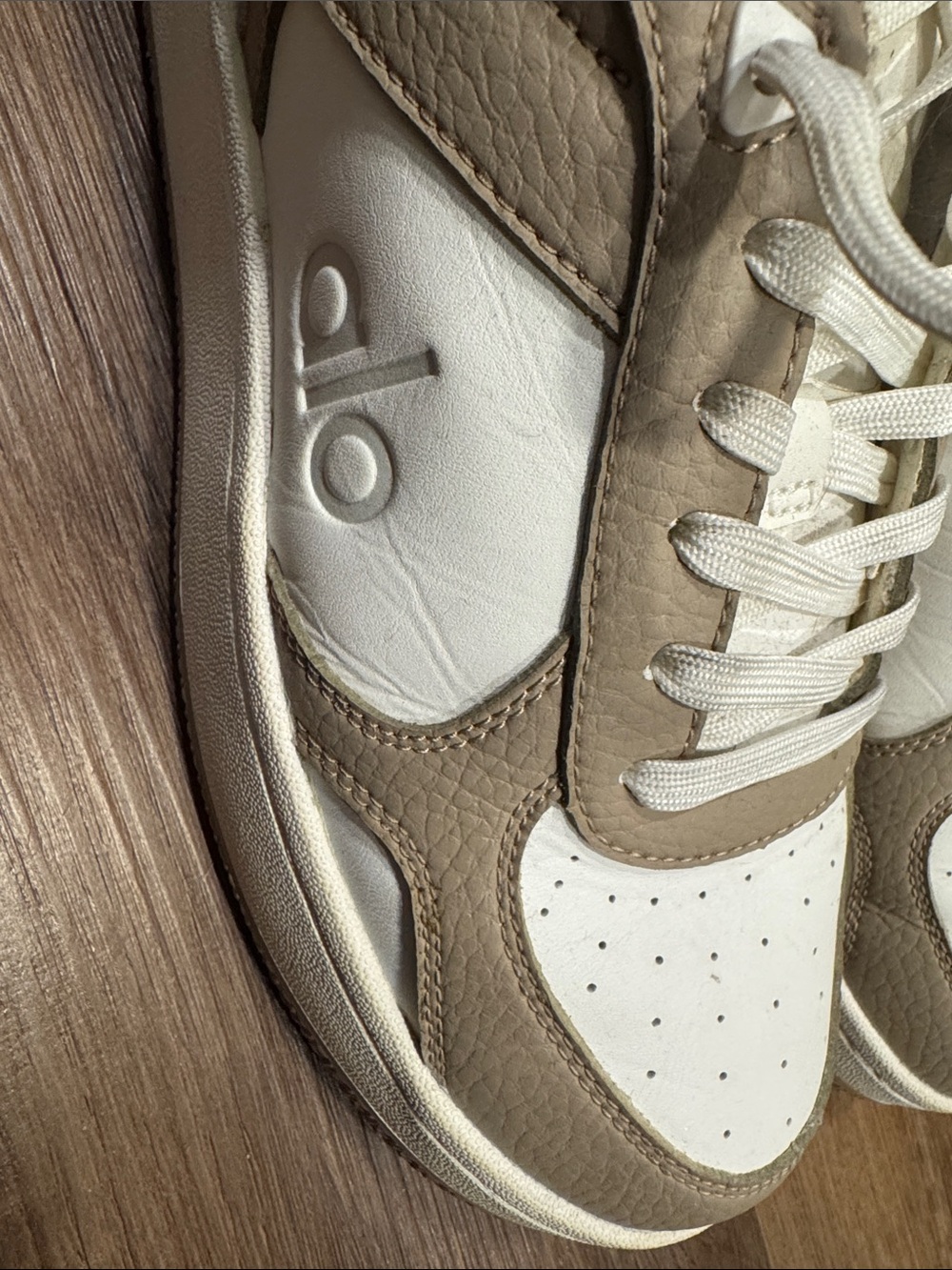 ALO Yoga Beige and White Women's Sneakers